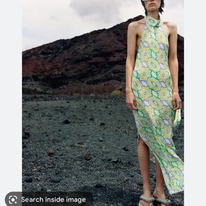 EUC Zara Printed Midi Dress Size XL